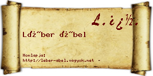Léber Ábel névjegykártya