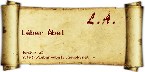 Léber Ábel névjegykártya