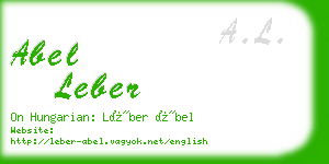 abel leber business card